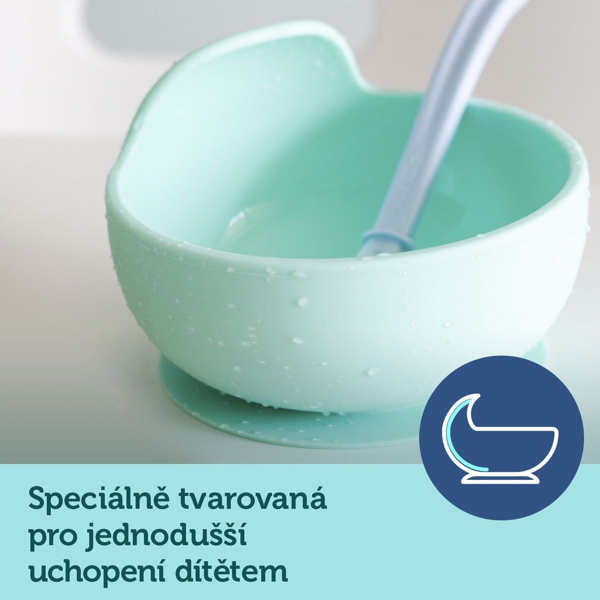 Canpol babies Silikonová miska s přísavkou 300 ml tyrkysová