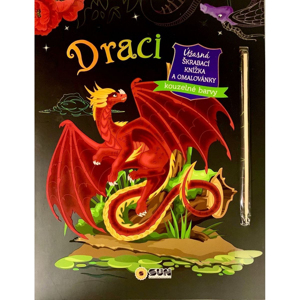 SUN Draci - úžasná škrábací knížka a omalovánky
