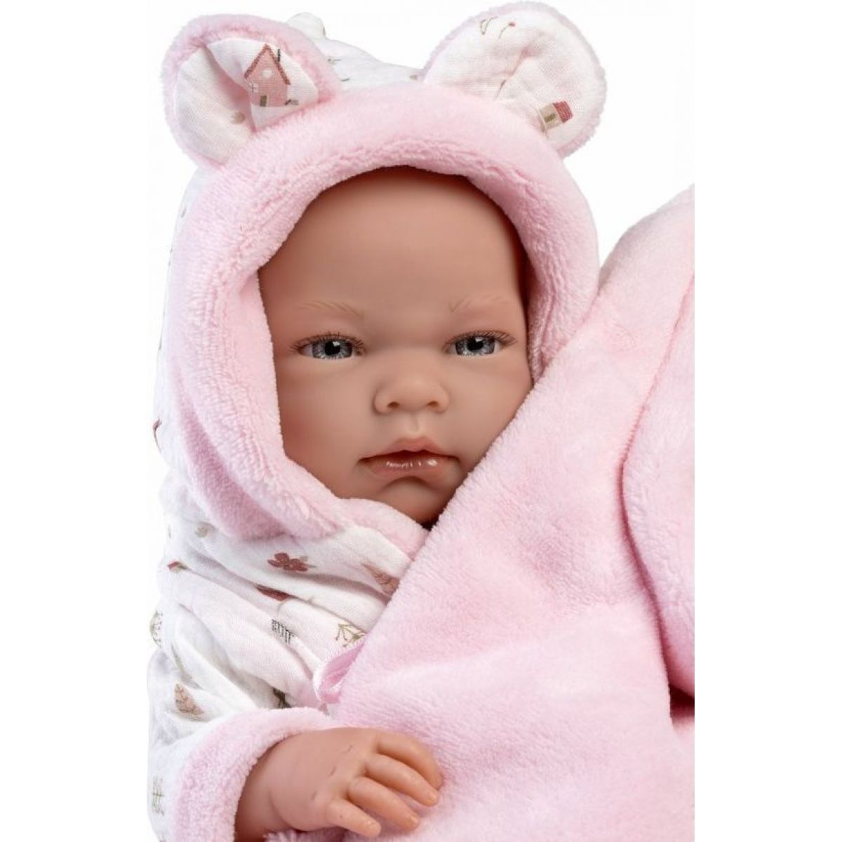 Llorens 73898 New born holčička realistická panenka miminko s celovinylovým tělem 40 cm