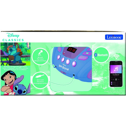 Lexibook CD přehrávač Stitch s bluetooth a světelnými efekty