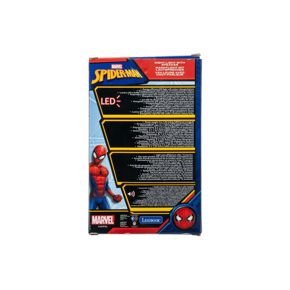 Lexibook Noční světlo s reproduktorem Spiderman