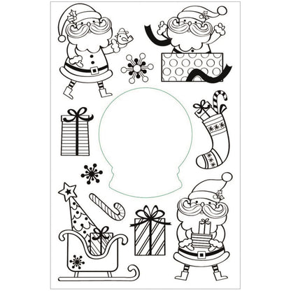 Samolepky a omalovánky vánoční 14 x 23 cm, Santa