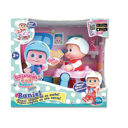 Miminko Bouncin Babies v autíčku Baniel