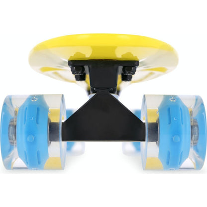 Fish Pennyboard se svíticími LED kolečky, žlutý