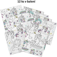 Ubrousky vybarvovací jednorožci (12 ks)