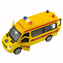 Teddies Auto ambulance 15 cm na baterie se světlem se zvukem