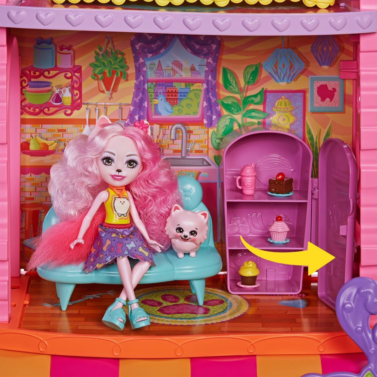 Mattel Enchantimals byteček ve městě