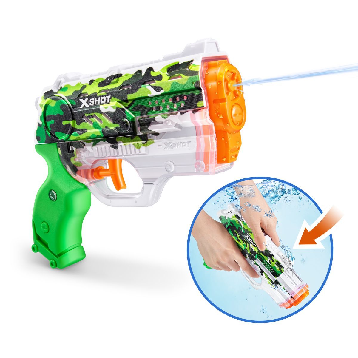 X-SHOT Vodní pistole Nano Fast fill Skins - plameny