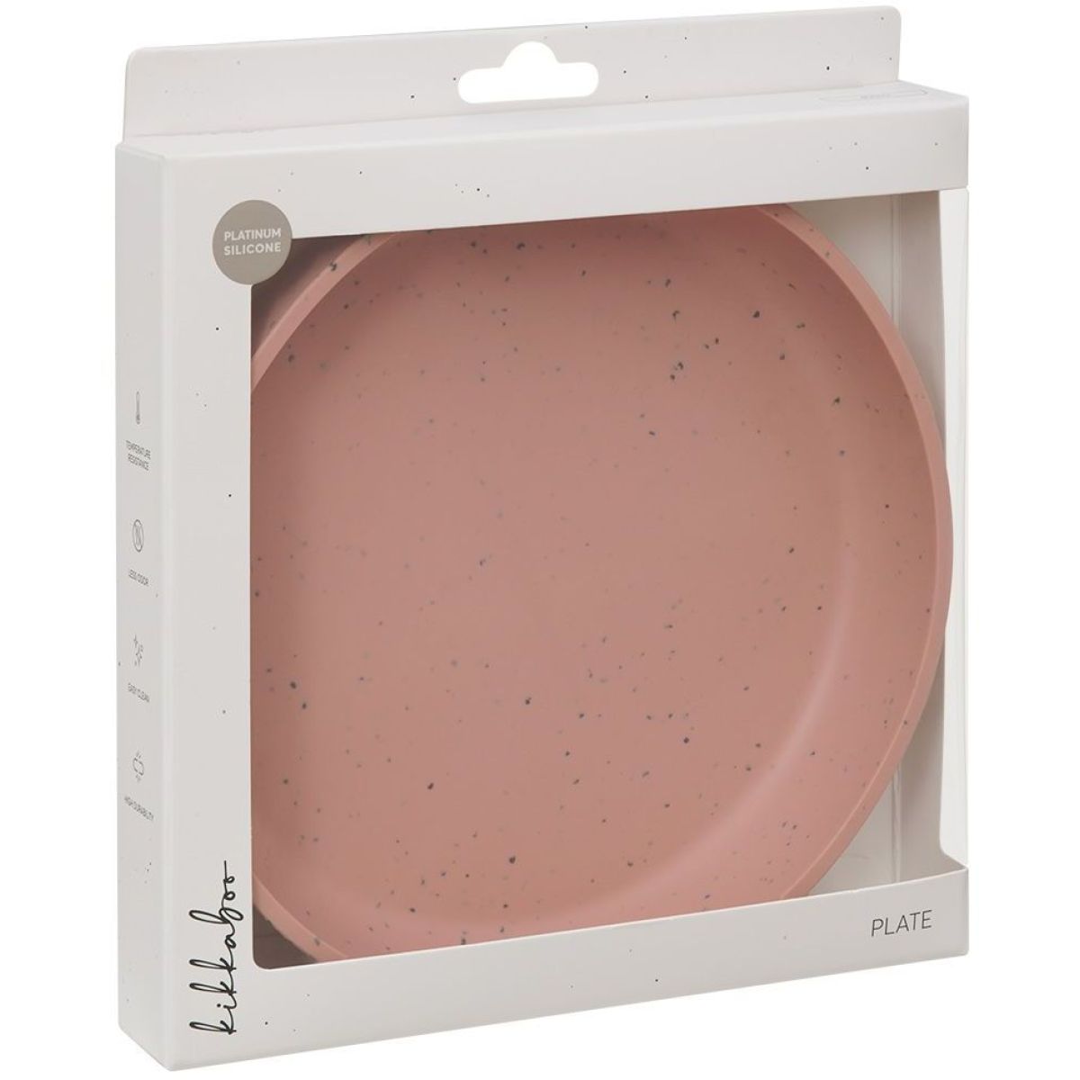 KikkaBoo Talíř Platinum Silicone Blush