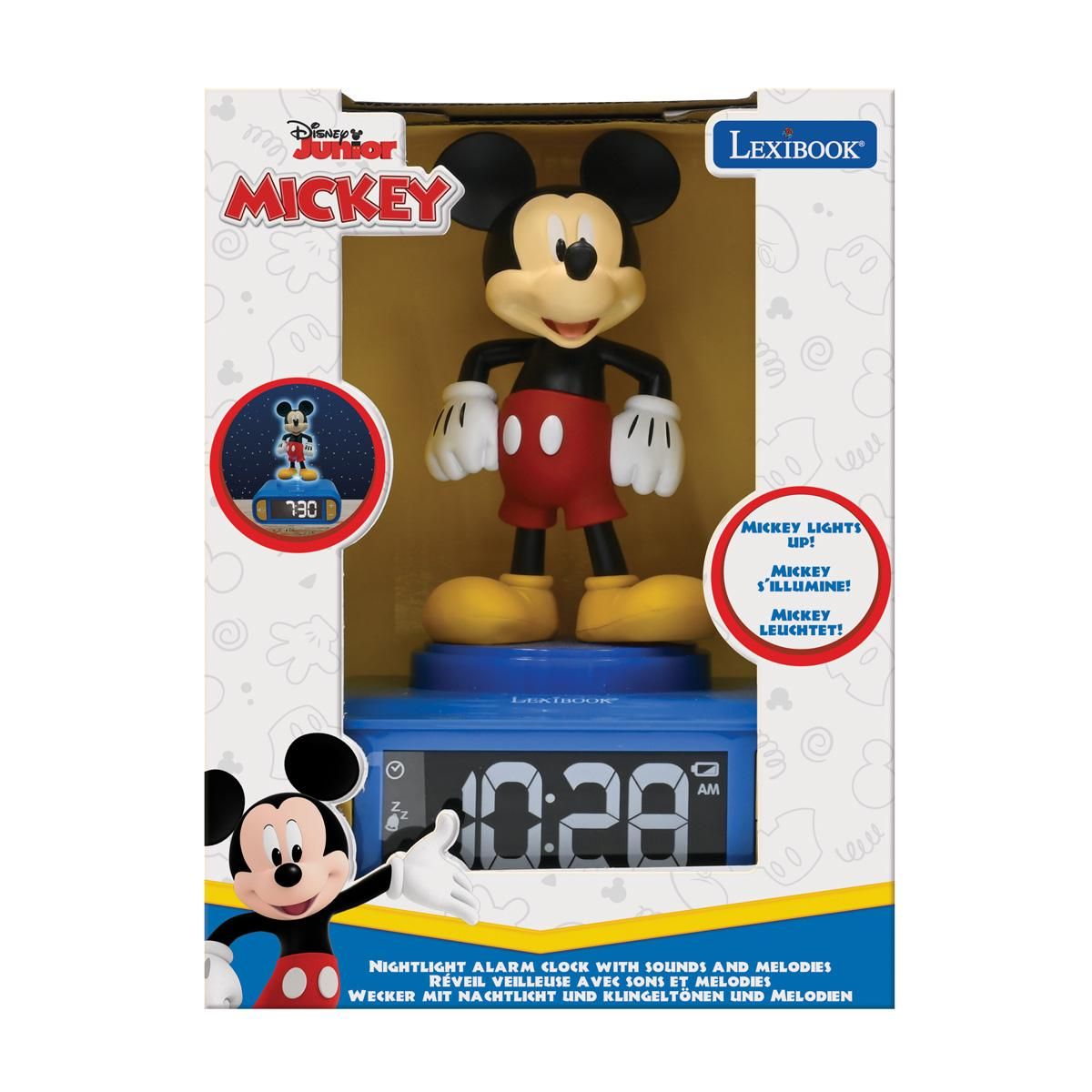 Lexibook Budík Mickey se svítící figurkou