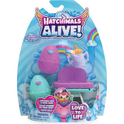 Hatchimals hrací set s krmící židlí pro zvířátka