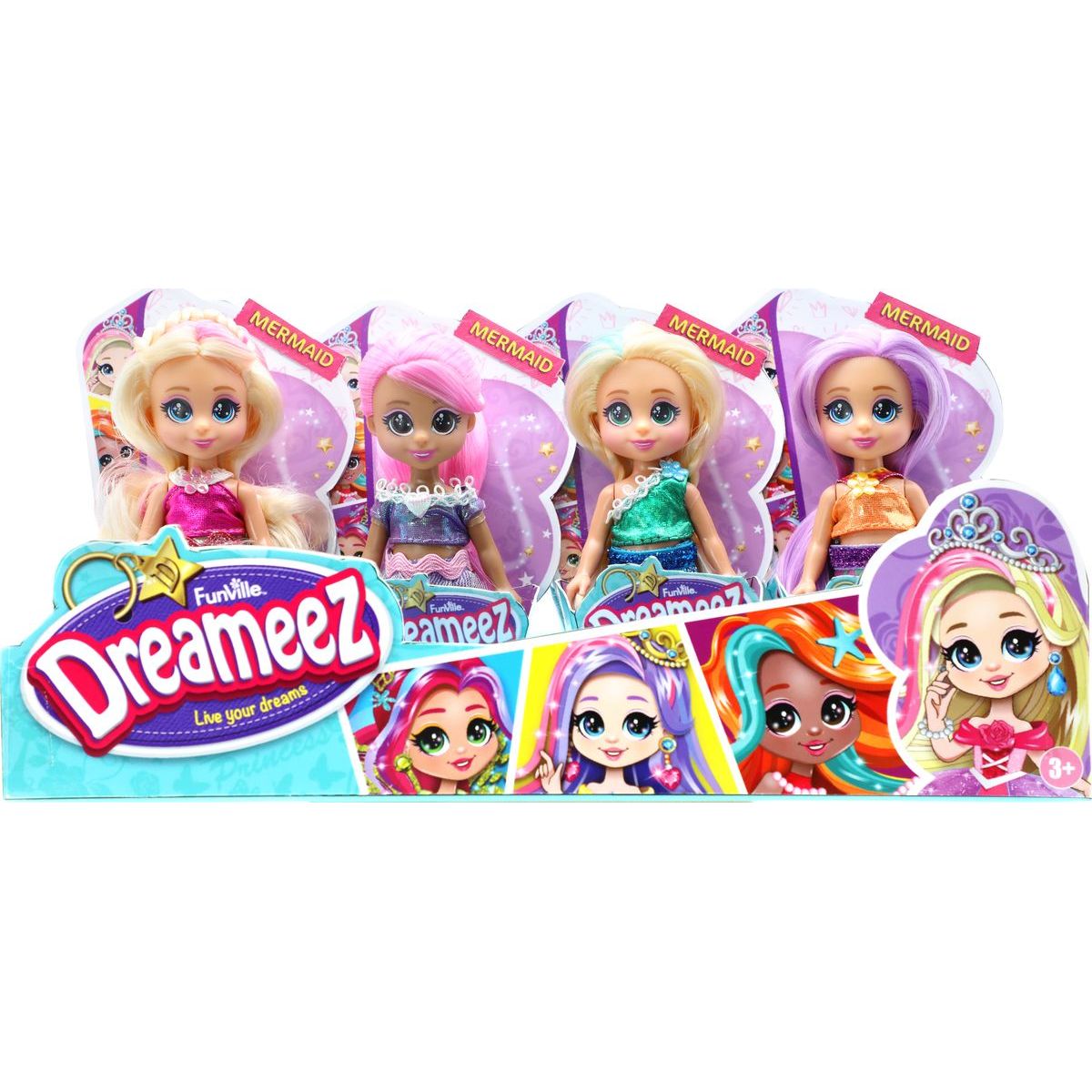 Funville Dreameez mini mořská panna v kornoutku blond vlásky