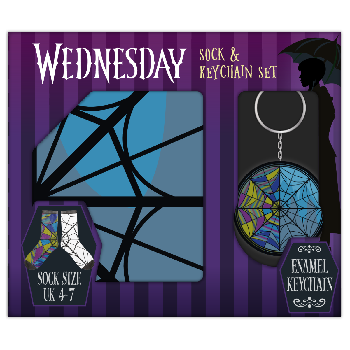 Wednesday dárkový set klíčenka a ponožky