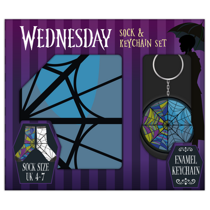 Wednesday dárkový set klíčenka a ponožky