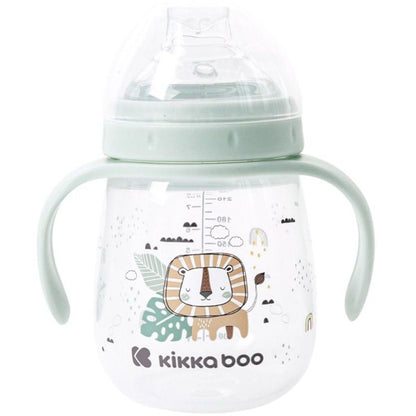 KikkaBoo Hrnek se silikonovým pítkem 240ml 6m+ Savanna Mint