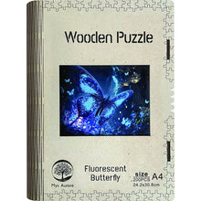 Epee Wooden puzzle Fluorescent Butterfly A4