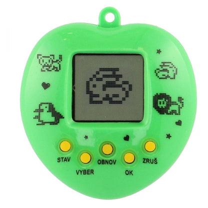 Zvířátko Tamagochi elektronické přívěsek se šňůrkou se zvukem 5 x 6 cm zelená