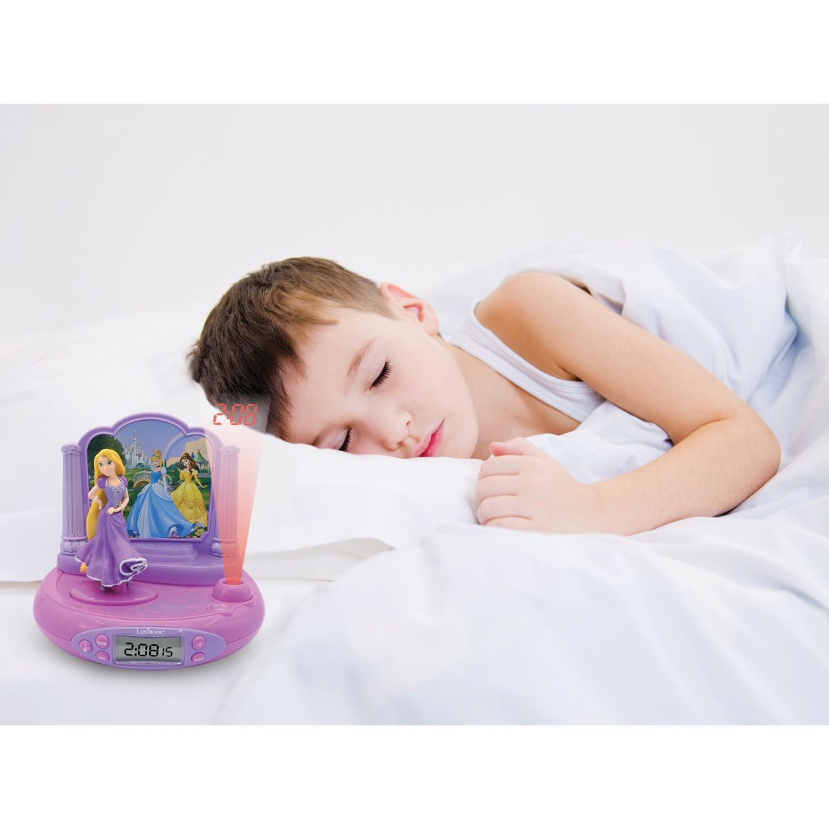Lexibook 3D budík Disney princezny s projekcí času