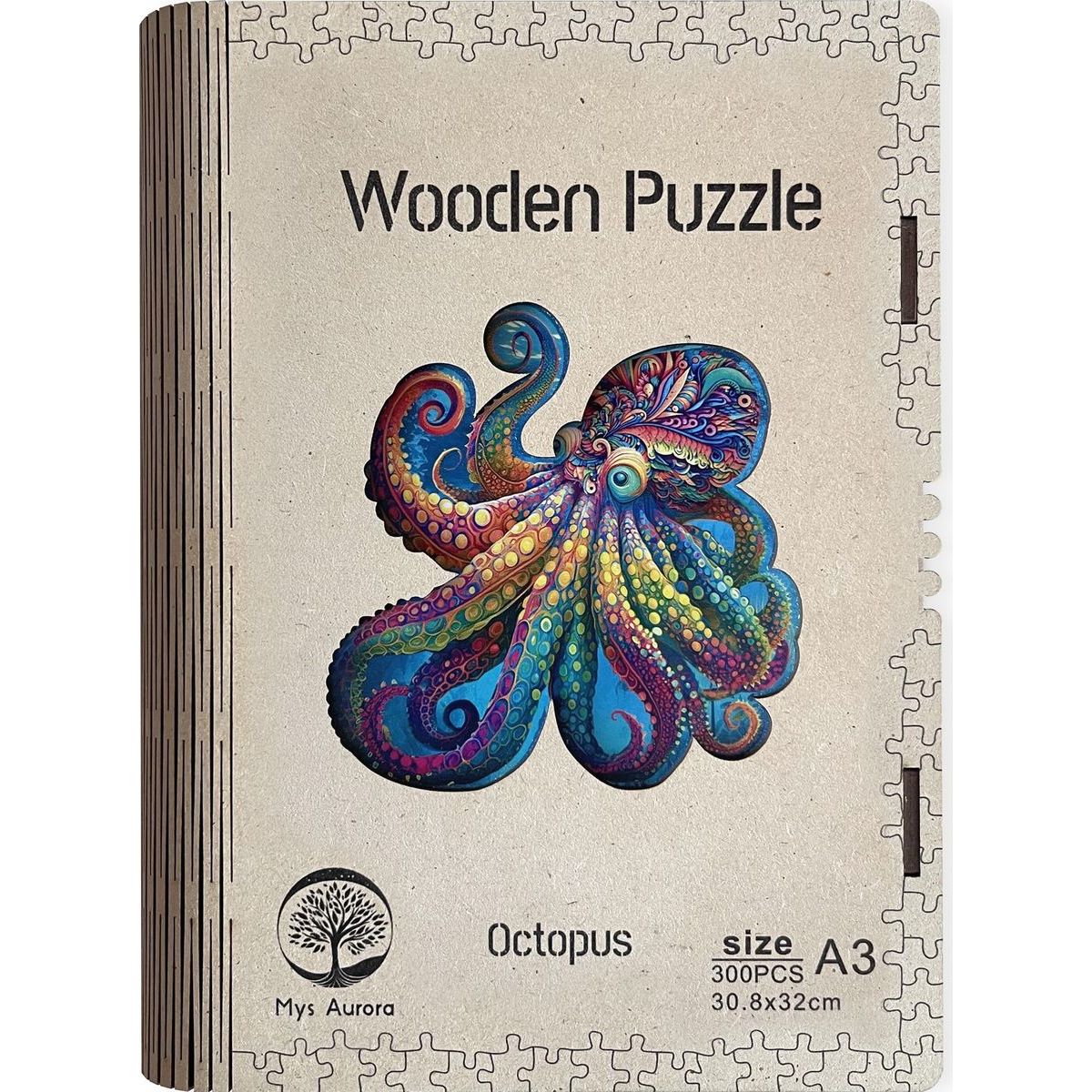 Epee Wooden puzzle Octopus A3