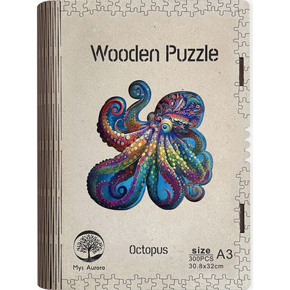 Epee Wooden puzzle Octopus A3