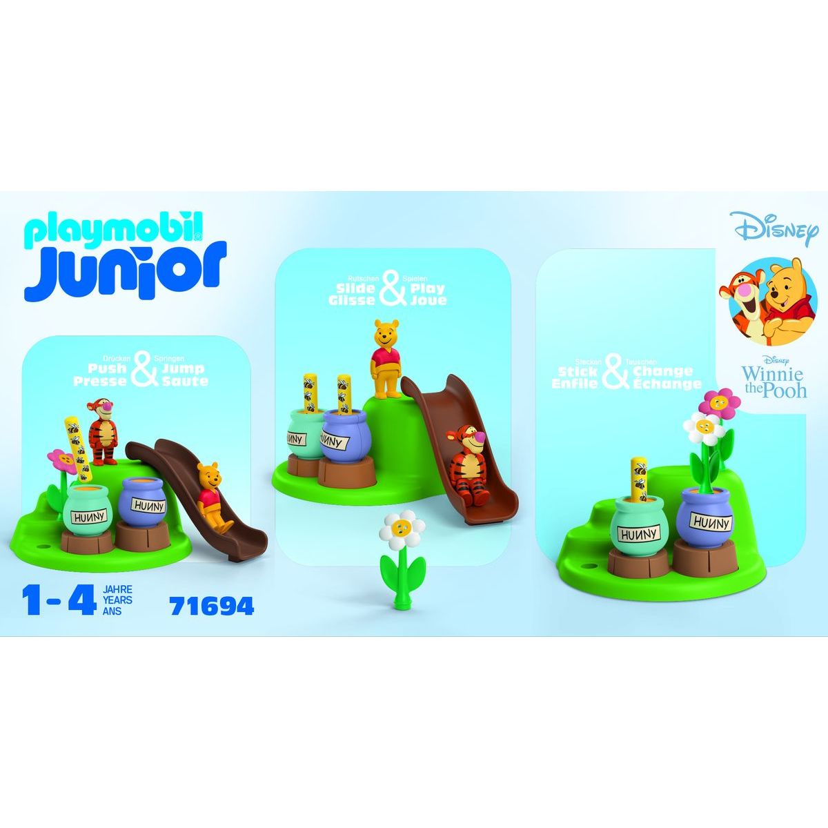 PLAYMOBIL® 71694 Junior & Disney: Včelí zahrada Medvídka Pú a Tygříka