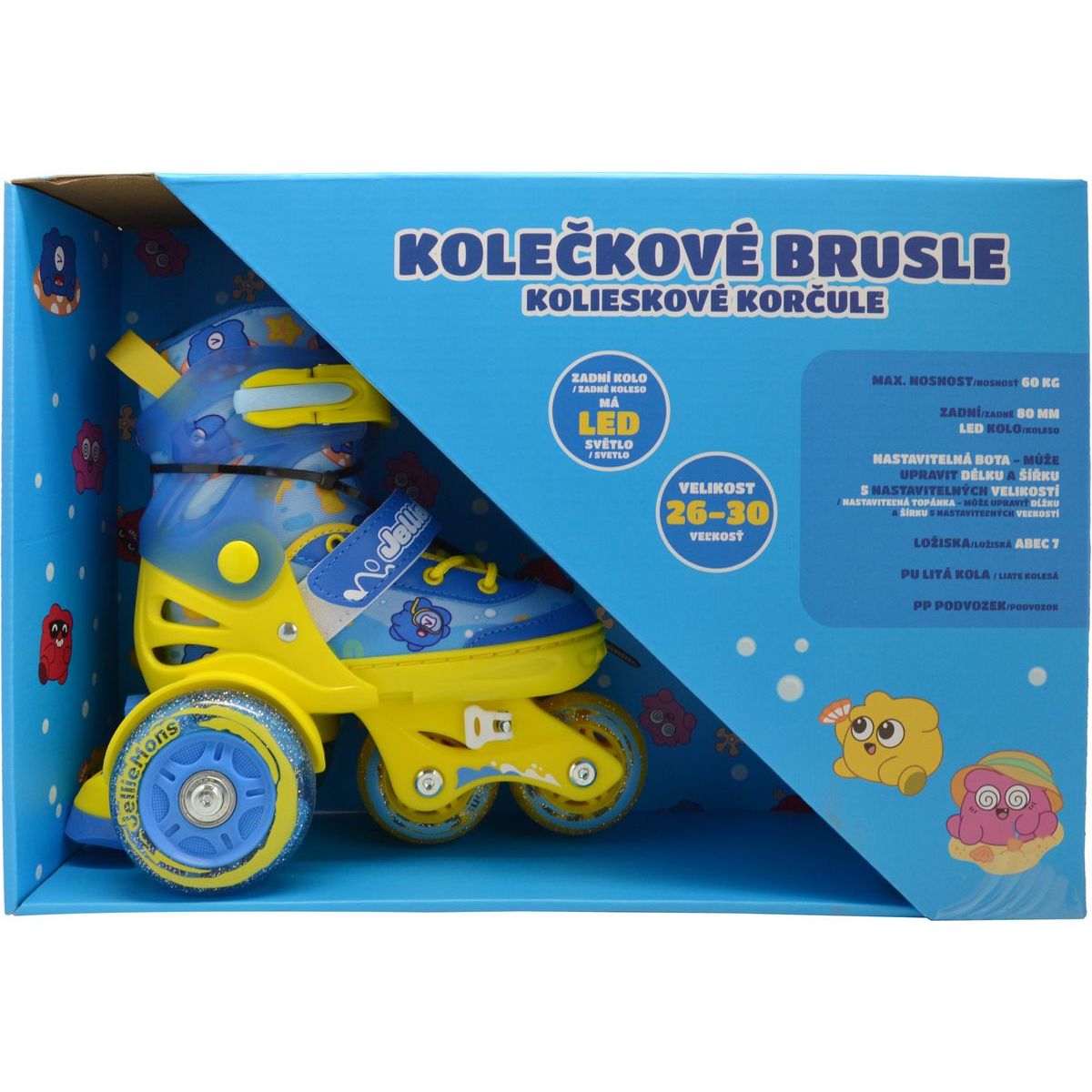 Sparkys Dětské svítící kolečkové brusle - Modré (vel. 26-30)