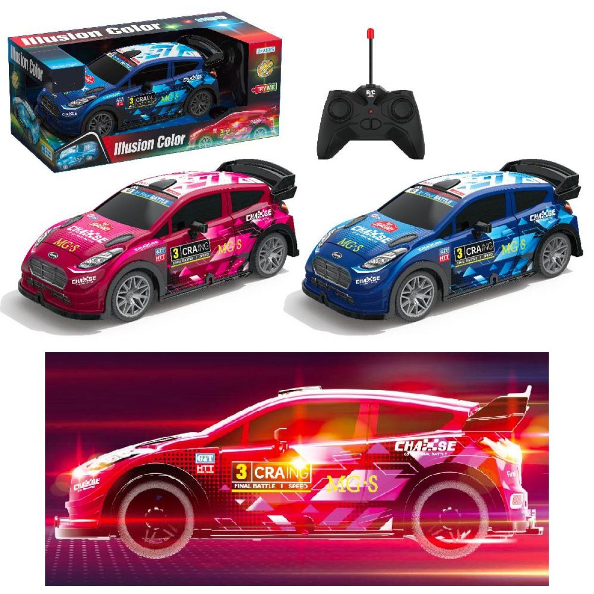 Sparkys RC Závodní auto 1:22 - růžové