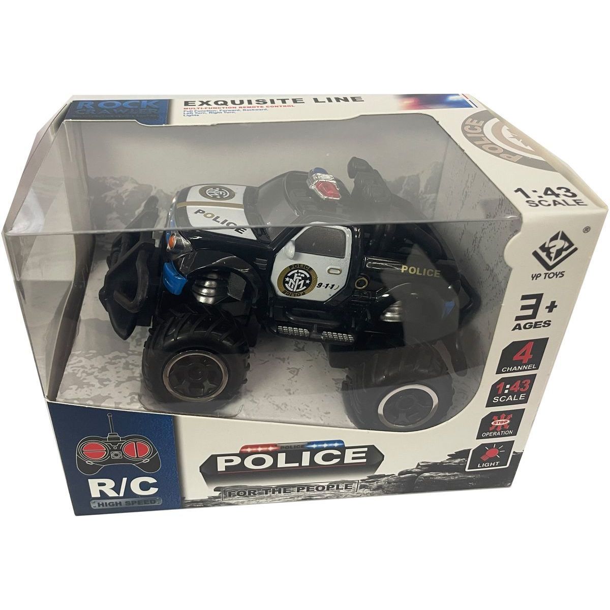 Alltoys RC policejní auto 1 : 43 (6146) černé