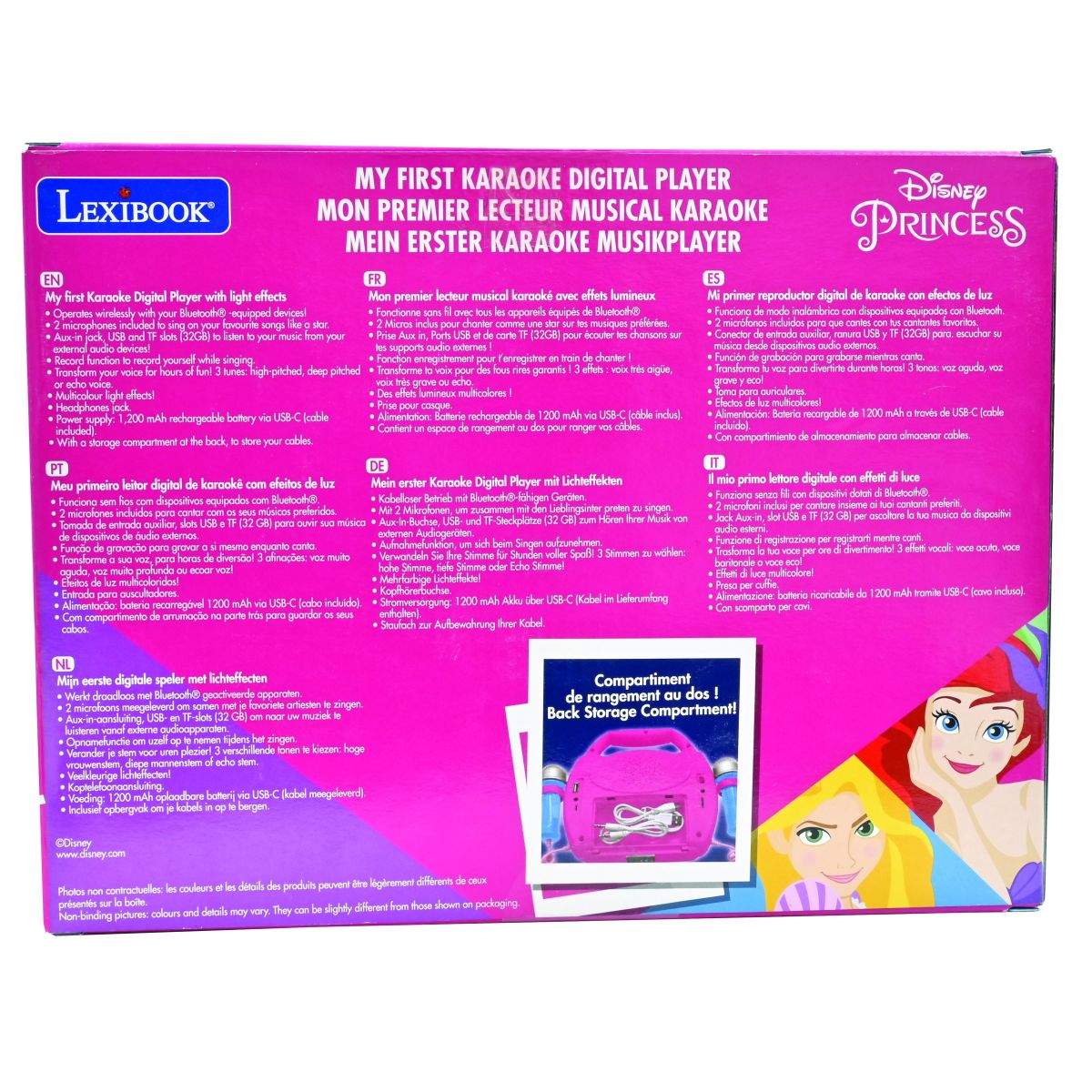 Lexibook Digitální reproduktor Disney princezny se 2 mikrofony