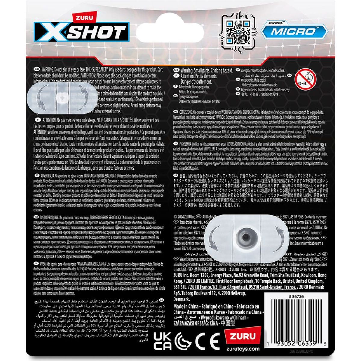 ZURU X-SHOT Excel Micro 2.0 Blaster 8 šipek