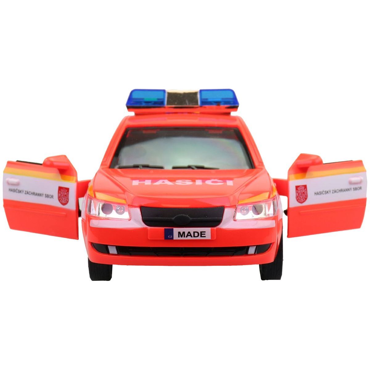 MaDe Hasičské osobní auto s českým hlasem, CZ box, 24cm