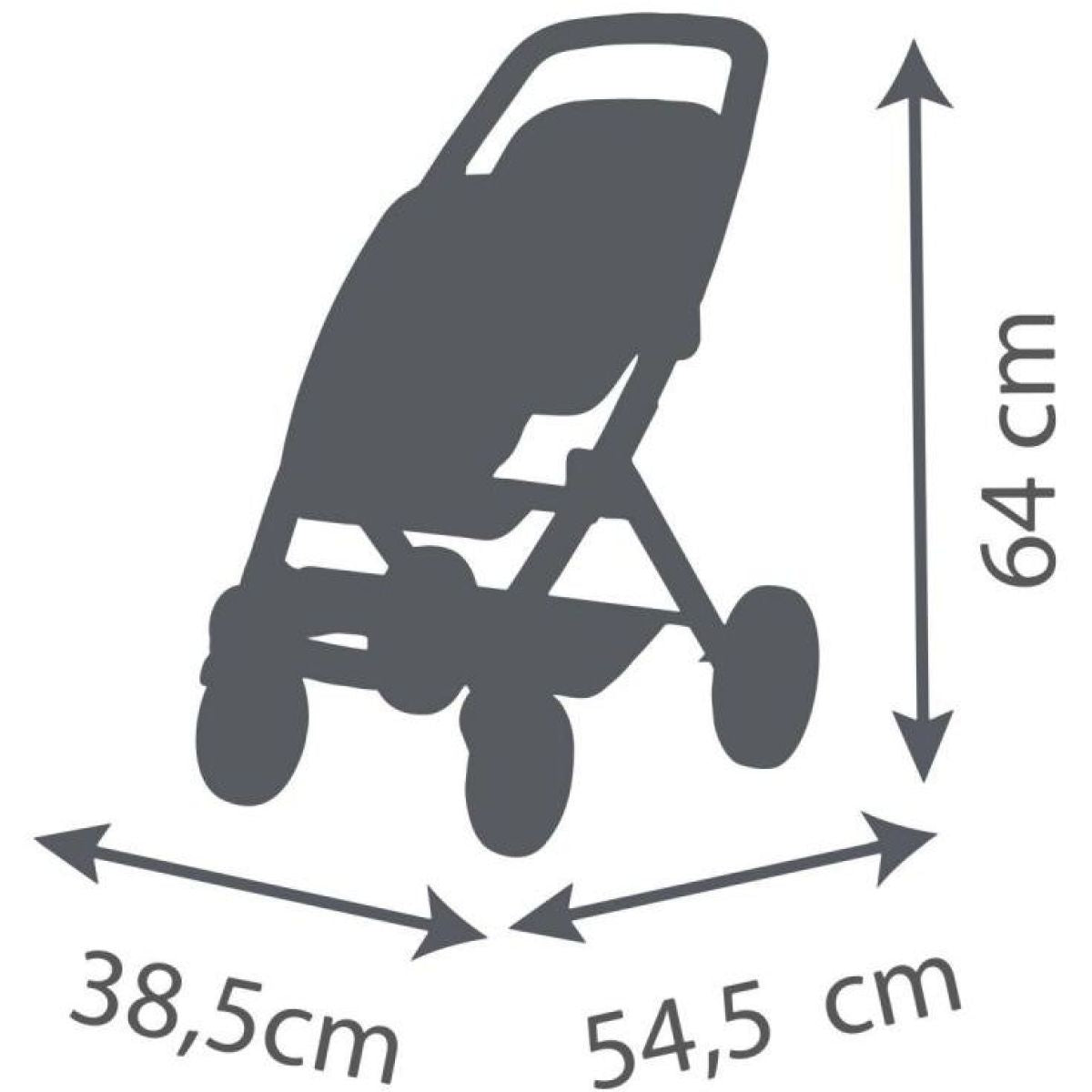 Smoby Sportovní kočárek pro panenky dvojčata Maxi Cosi sv. růžový