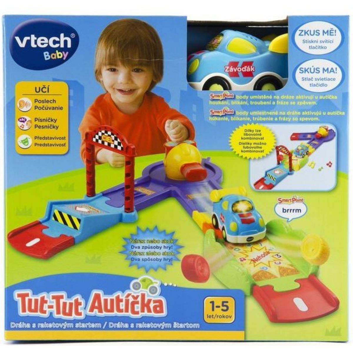 Vtech Tut Tut Dráha s raketovým startem CZ