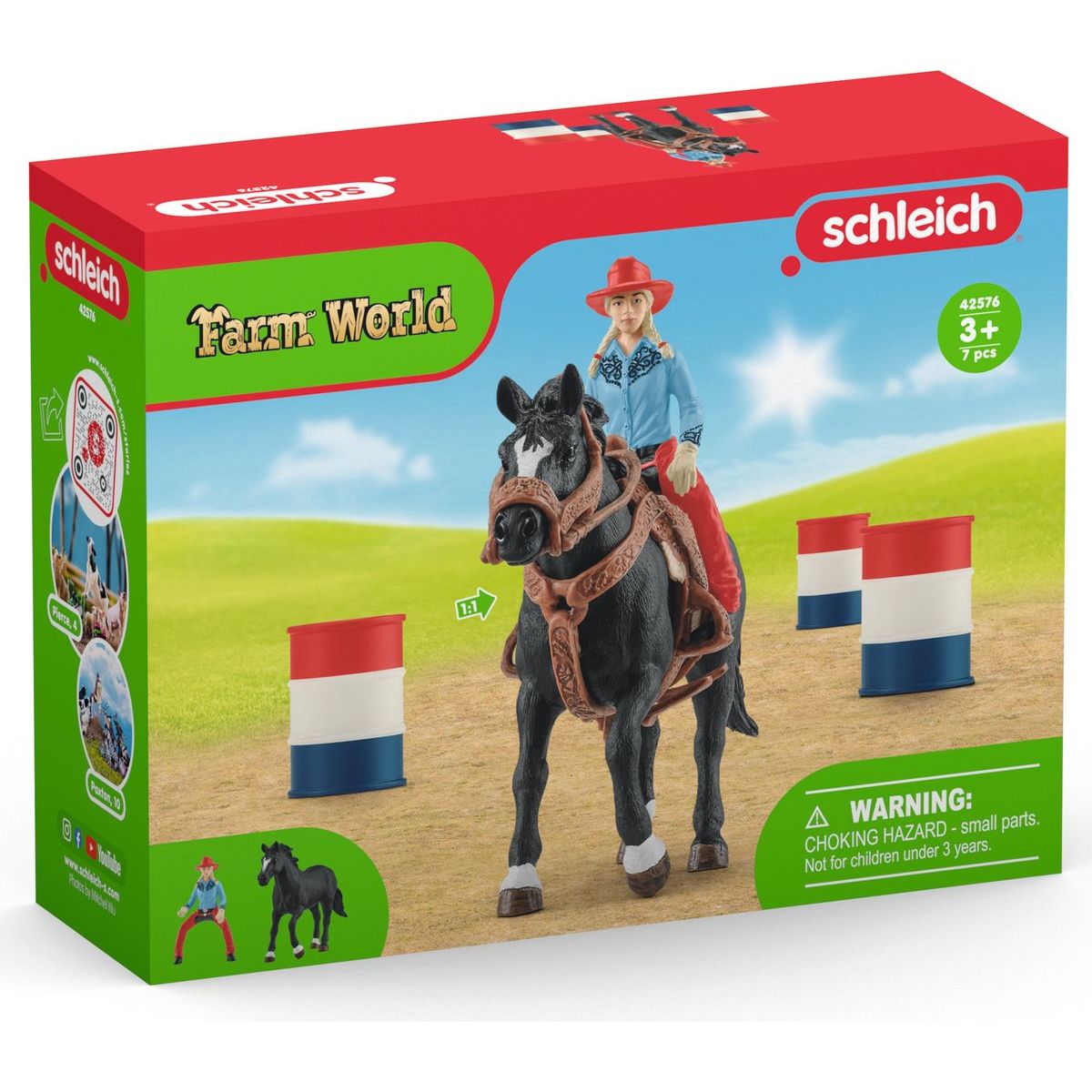 Schleich 42576 Kovbojský závod kolem barelů