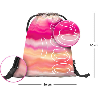 BAAGL Sáček Skate Pink Stripes