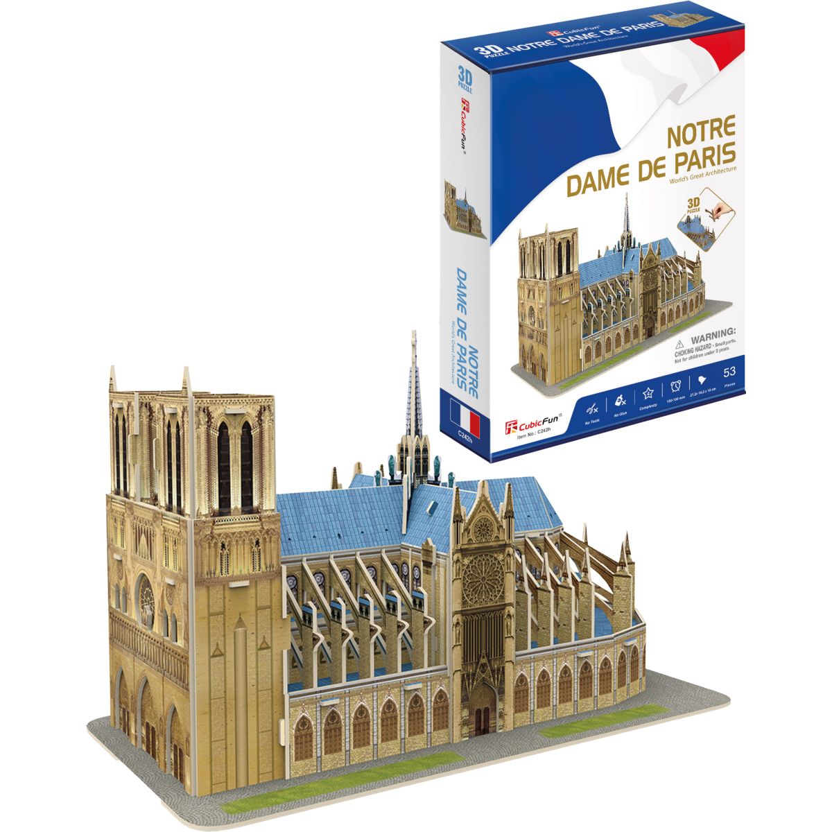 CubicFun Puzzle 3D Katedrála Notre-Dame 53 dílků