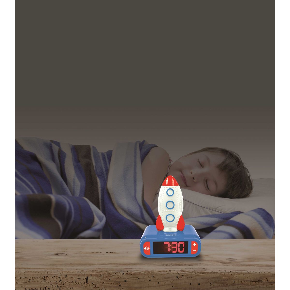 Lexibook Budík se svítící raketou