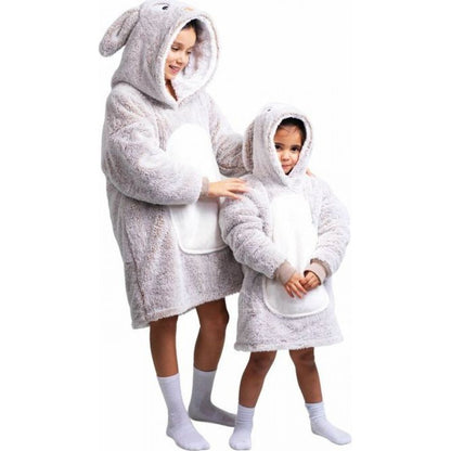 Cozy Noxxiez CH321 Králík hřejivá televizní mikinová deka s kapucí pro děti 7 - 12 let