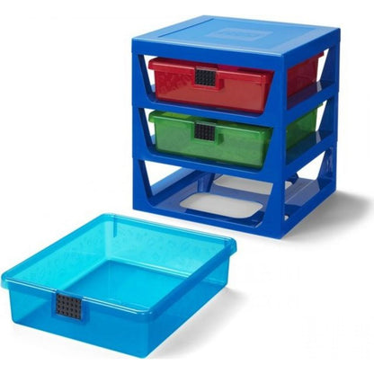 LEGO® organizér se třemi zásuvkami - modrá