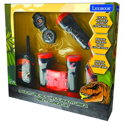 Lexibook Dinosaurus set vysílačky, dalekohled, baterka, kompas