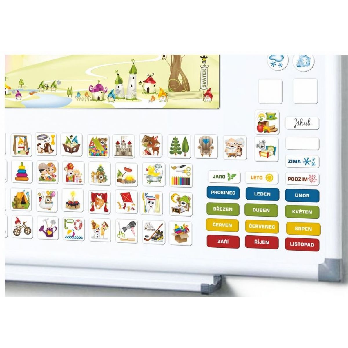 Kalendář magnetický - Školka 114 ks magnetek