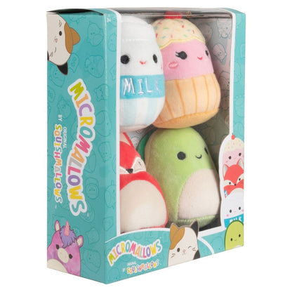 Squishmallows Micromallows 4Pack - Liška, Želva, Mlíčko, Dortík
