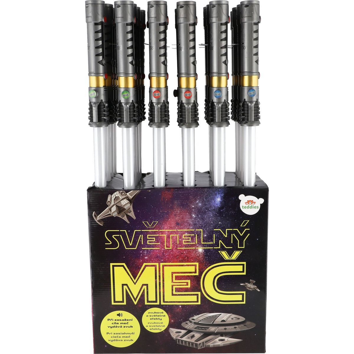 Meč světelný vesmírný 73 cm se světlem se zvukem modrý