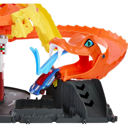 Mattel Hot Wheels City hladová kobra útočí na pizzerku