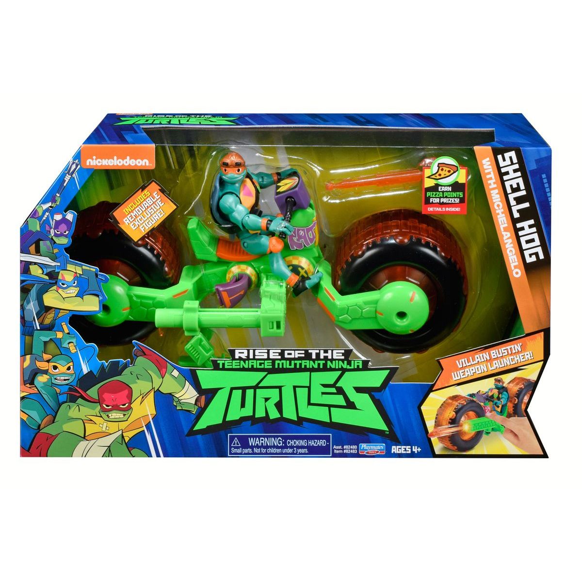 Teenage Mutant Ninja Turtles motorka s figurkou Michelangelo