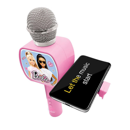Lexibook Bezdrátový karaoke mikrofon Barbie s držákem na telefon
