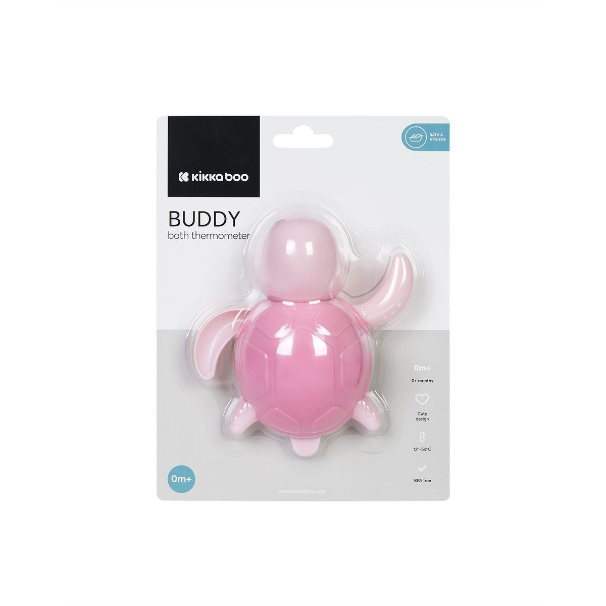 KikkaBoo Teploměr do vany Buddy Pink