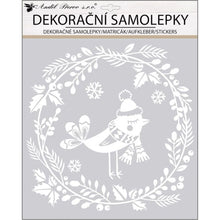 Samolepka ptáček s glitry 31 x 38 cm