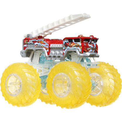 Hot Wheels Monster Trucks Power Smashers truck hasič - žlutá kola