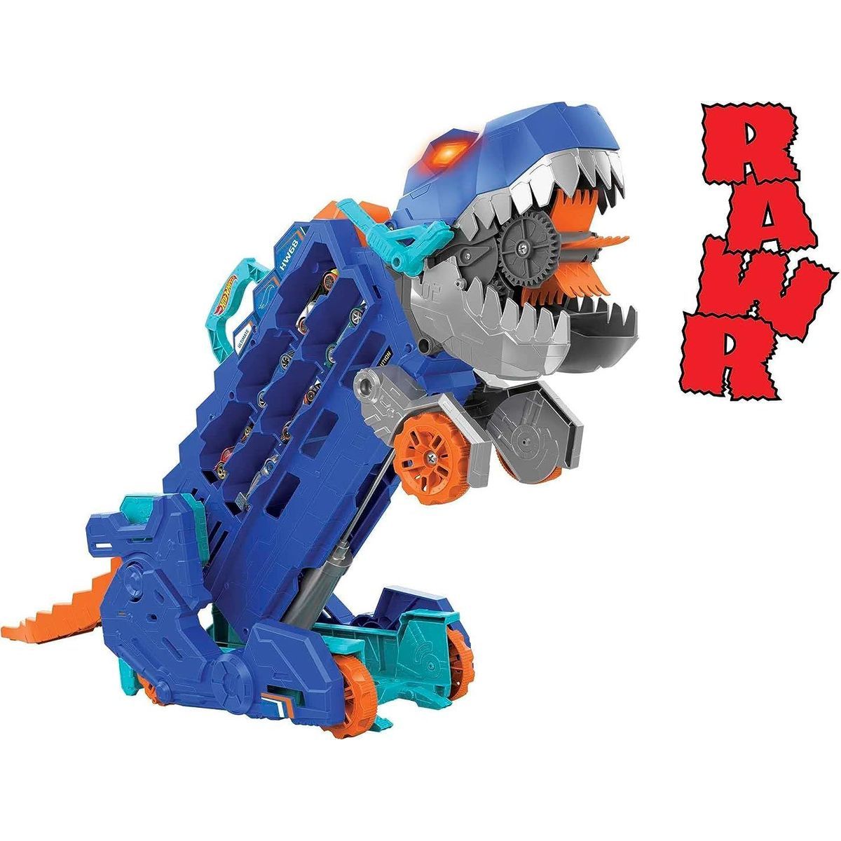 Mattel Hot Wheels City T-Rex tahač se světly a zvuky